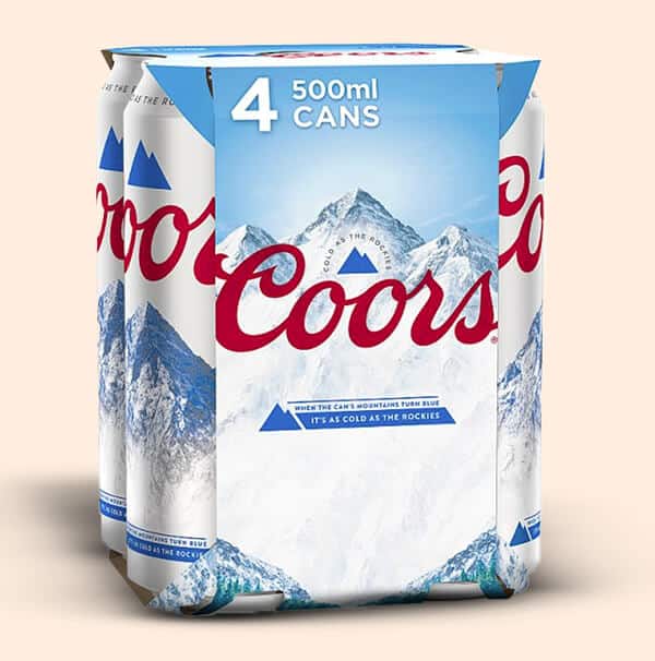 Coors Beer 4x500ml Cans